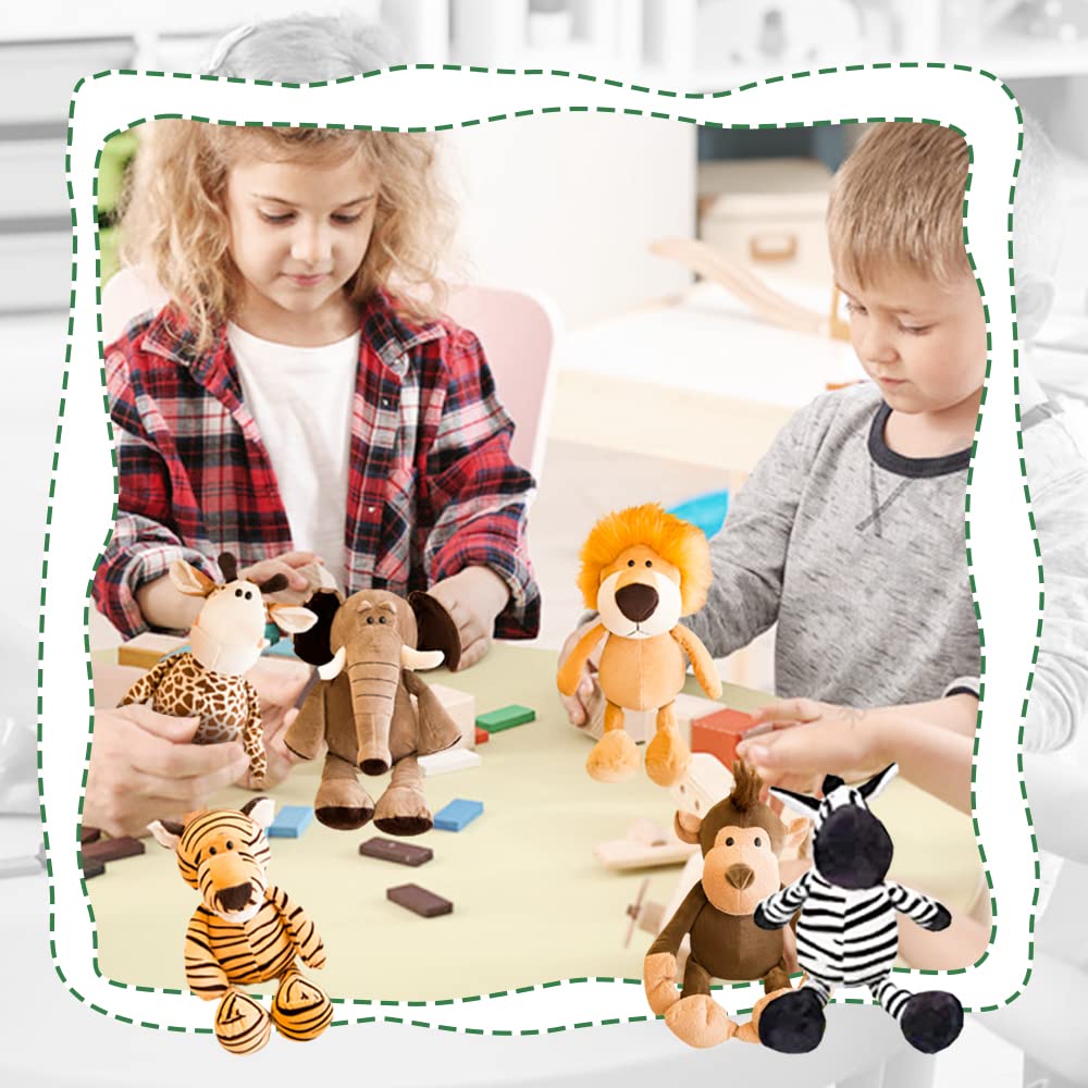 Amazon.co.jp: 6ピース 11.8インチ サファリぬいぐるみ おもちゃセット